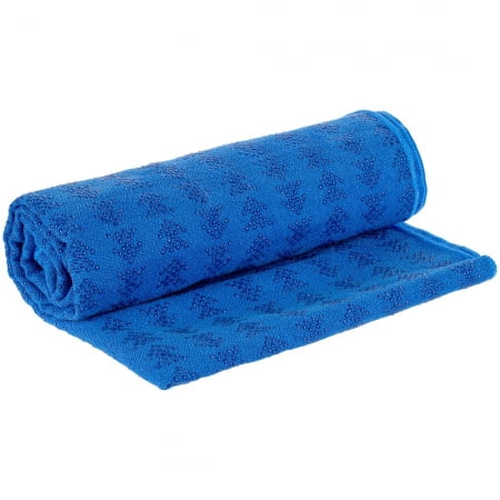 Полотенце-коврик для йоги Zen, синее купить с нанесением логотипа оптом на заказ в интернет-магазине Санкт-Петербург
