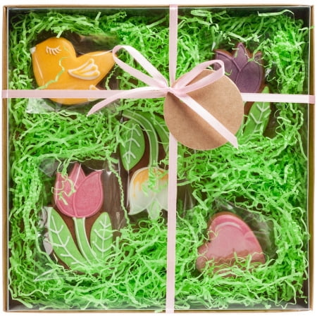 Набор имбирного печенья «Весна внутри» купить с нанесением логотипа оптом на заказ в интернет-магазине Санкт-Петербург