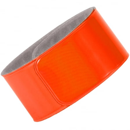 Светоотражающий браслет Lumi, оранжевый неон купить с нанесением логотипа оптом на заказ в интернет-магазине Санкт-Петербург
