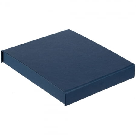 Коробка под блокнот и ручку Shade, синяя купить с нанесением логотипа оптом на заказ в интернет-магазине Санкт-Петербург