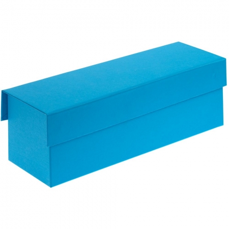 Коробка под бутылку Color Jacket, голубая купить с нанесением логотипа оптом на заказ в интернет-магазине Санкт-Петербург