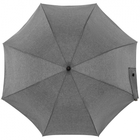 Зонт-трость rainVestment, светло-серый меланж купить с нанесением логотипа оптом на заказ в интернет-магазине Санкт-Петербург