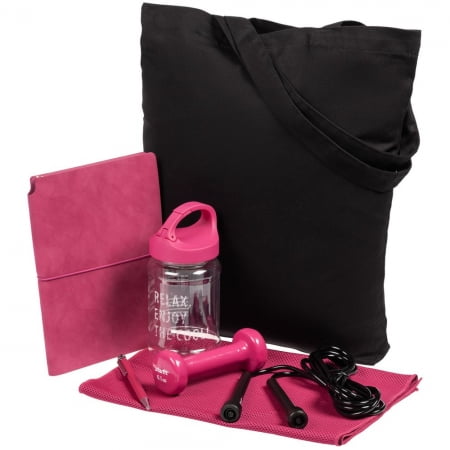 Набор Workout, розовый купить с нанесением логотипа оптом на заказ в интернет-магазине Санкт-Петербург