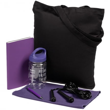 Набор Workout, фиолетовый купить с нанесением логотипа оптом на заказ в интернет-магазине Санкт-Петербург