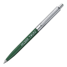 Ручка шариковая Senator Point Metal, зеленая купить с нанесением логотипа оптом на заказ в интернет-магазине Санкт-Петербург