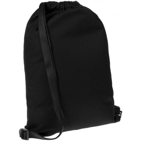 Рюкзак Nock, черный с черной стропой купить с нанесением логотипа оптом на заказ в интернет-магазине Санкт-Петербург