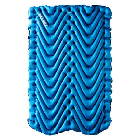 Надувной коврик Static V Double, синий купить с нанесением логотипа оптом на заказ в интернет-магазине Санкт-Петербург