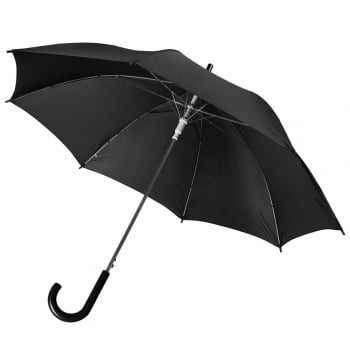 Зонт-трость Unit Promo, черный купить с нанесением логотипа оптом на заказ в интернет-магазине Санкт-Петербург