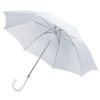 Зонт-трость Promo, белый купить с нанесением логотипа оптом на заказ в интернет-магазине Санкт-Петербург
