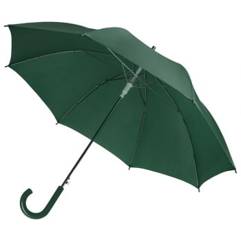 Зонт-трость Unit Promo, темно-зеленый купить с нанесением логотипа оптом на заказ в интернет-магазине Санкт-Петербург