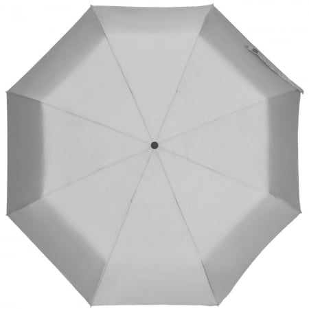 Зонт складной Manifest со светоотражающим куполом, серый купить с нанесением логотипа оптом на заказ в интернет-магазине Санкт-Петербург