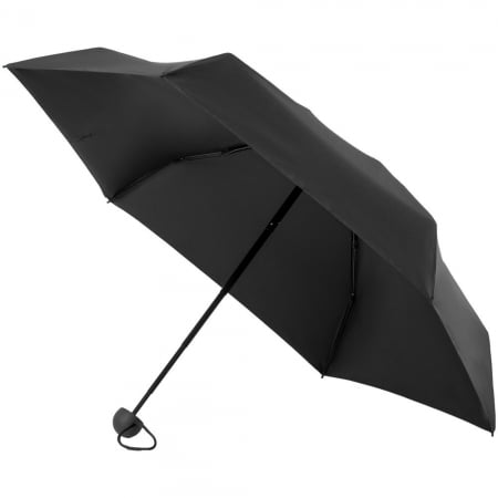 Складной зонт Cameo, механический, черный купить с нанесением логотипа оптом на заказ в интернет-магазине Санкт-Петербург