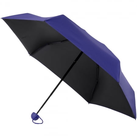Складной зонт Cameo, механический, синий купить с нанесением логотипа оптом на заказ в интернет-магазине Санкт-Петербург