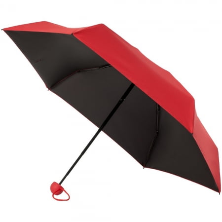 Складной зонт Cameo, механический, красный купить с нанесением логотипа оптом на заказ в интернет-магазине Санкт-Петербург