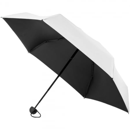 Складной зонт Cameo, механический, белый купить с нанесением логотипа оптом на заказ в интернет-магазине Санкт-Петербург