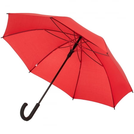 Зонт-трость с цветными спицами Bespoke, красный купить с нанесением логотипа оптом на заказ в интернет-магазине Санкт-Петербург