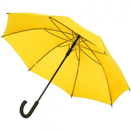 Зонт-трость с цветными спицами Bespoke, желтый купить с нанесением логотипа оптом на заказ в интернет-магазине Санкт-Петербург