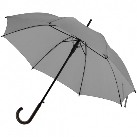 Зонт-трость Standard, серый купить с нанесением логотипа оптом на заказ в интернет-магазине Санкт-Петербург