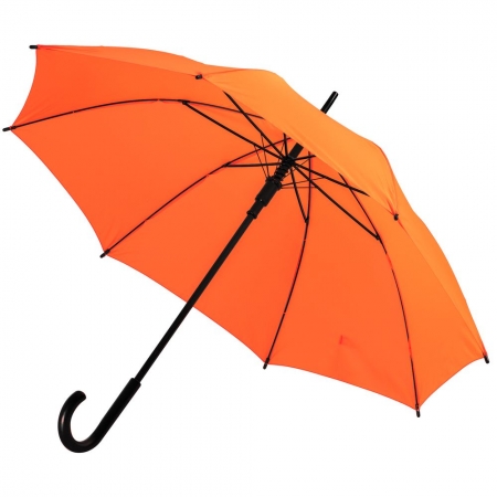 Зонт-трость Standard, оранжевый неон купить с нанесением логотипа оптом на заказ в интернет-магазине Санкт-Петербург