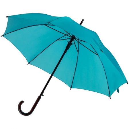 Зонт-трость Standard, бирюзовый купить с нанесением логотипа оптом на заказ в интернет-магазине Санкт-Петербург