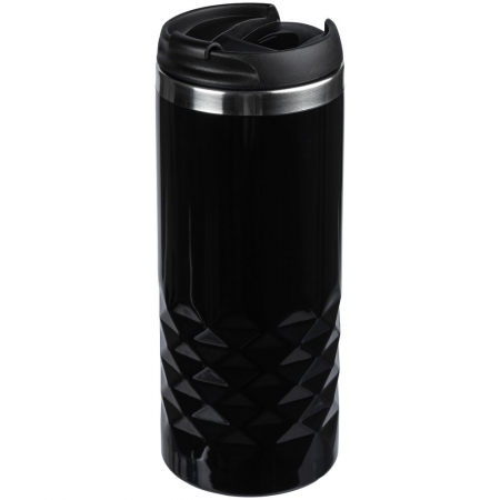 Термостакан Prism, черный купить с нанесением логотипа оптом на заказ в интернет-магазине Санкт-Петербург