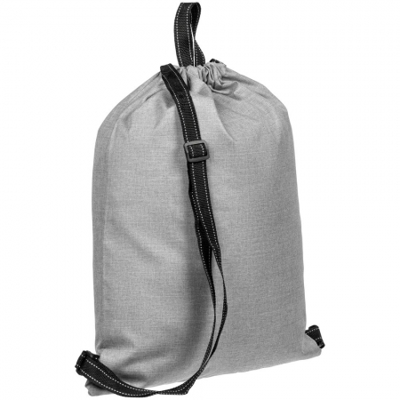 Рюкзак-мешок Melango, серый купить с нанесением логотипа оптом на заказ в интернет-магазине Санкт-Петербург