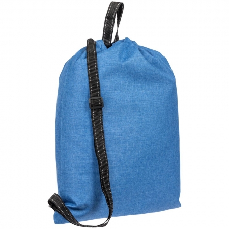 Рюкзак-мешок Melango, синий купить с нанесением логотипа оптом на заказ в интернет-магазине Санкт-Петербург