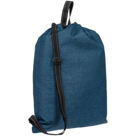 Рюкзак-мешок Melango, темно-синий купить с нанесением логотипа оптом на заказ в интернет-магазине Санкт-Петербург