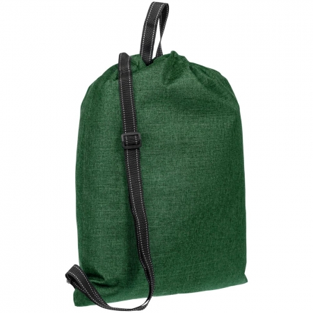 Рюкзак-мешок Melango, зеленый купить с нанесением логотипа оптом на заказ в интернет-магазине Санкт-Петербург