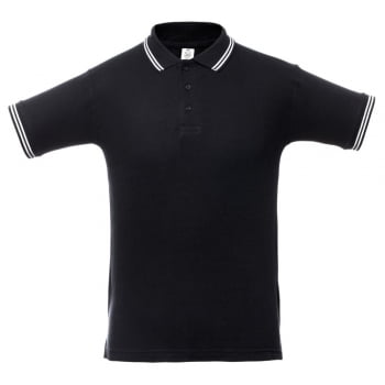 Рубашка поло Virma Stripes, черная купить с нанесением логотипа оптом на заказ в интернет-магазине Санкт-Петербург