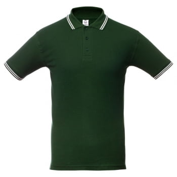 Рубашка поло Virma Stripes, зеленая купить с нанесением логотипа оптом на заказ в интернет-магазине Санкт-Петербург