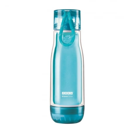 Бутылка для воды Zoku, голубая купить с нанесением логотипа оптом на заказ в интернет-магазине Санкт-Петербург