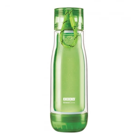 Бутылка для воды Zoku, зеленая купить с нанесением логотипа оптом на заказ в интернет-магазине Санкт-Петербург
