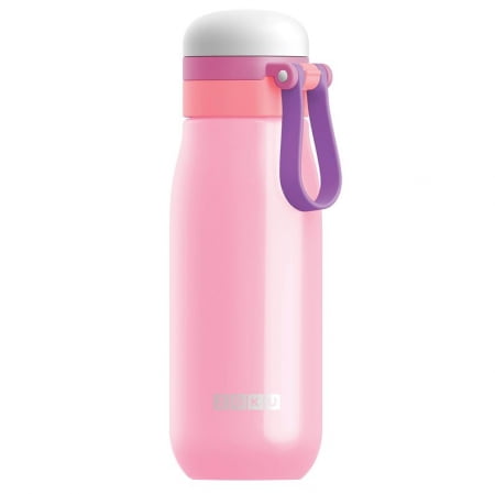 Вакуумная бутылка для воды Zoku, розовая купить с нанесением логотипа оптом на заказ в интернет-магазине Санкт-Петербург