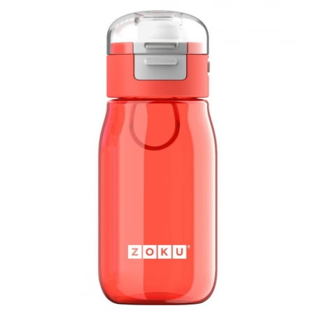 Детская бутылка для воды Zoku, красная купить с нанесением логотипа оптом на заказ в интернет-магазине Санкт-Петербург