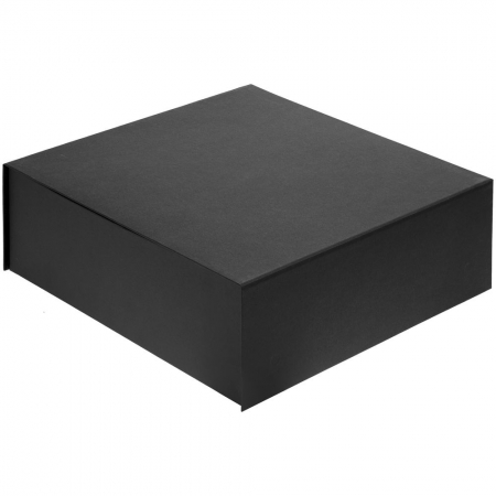Коробка Quadra, черная купить с нанесением логотипа оптом на заказ в интернет-магазине Санкт-Петербург