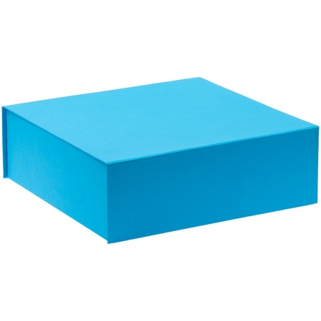 Коробка Quadra, голубая купить с нанесением логотипа оптом на заказ в интернет-магазине Санкт-Петербург
