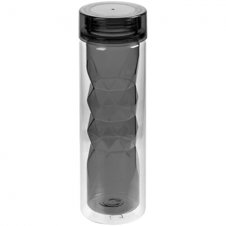 Бутылка для воды Gems Black Morion, черный морион купить с нанесением логотипа оптом на заказ в интернет-магазине Санкт-Петербург