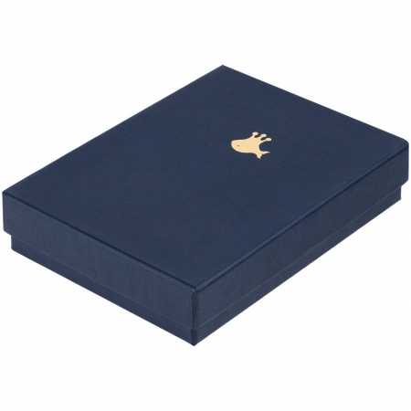 Коробка Good Luck, синяя купить с нанесением логотипа оптом на заказ в интернет-магазине Санкт-Петербург