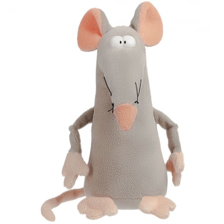 Мягкая игрушка «Мышонок Dude», серо-розовый купить с нанесением логотипа оптом на заказ в интернет-магазине Санкт-Петербург