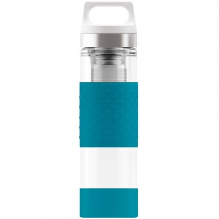 Бутылка для воды Glass WMB, голубая купить с нанесением логотипа оптом на заказ в интернет-магазине Санкт-Петербург