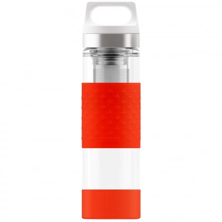 Бутылка для воды Glass WMB, красная купить с нанесением логотипа оптом на заказ в интернет-магазине Санкт-Петербург