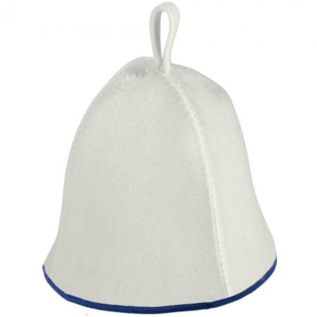 Банная шапка Heat Off Colour, с синей окантовкой купить с нанесением логотипа оптом на заказ в интернет-магазине Санкт-Петербург