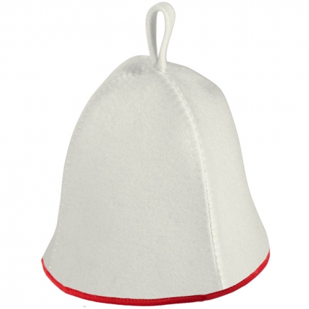 Банная шапка Heat Off Colour, с красной окантовкой купить с нанесением логотипа оптом на заказ в интернет-магазине Санкт-Петербург