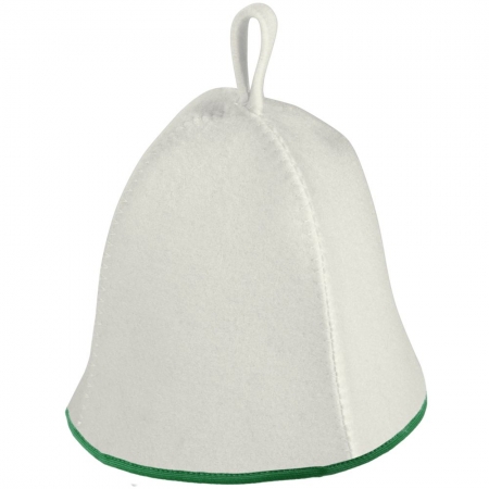 Банная шапка Heat Off Colour, с зеленой окантовкой купить с нанесением логотипа оптом на заказ в интернет-магазине Санкт-Петербург