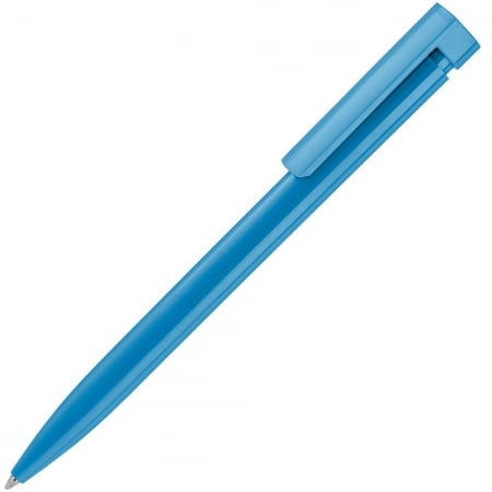 Ручка шариковая Liberty Polished, голубая купить с нанесением логотипа оптом на заказ в интернет-магазине Санкт-Петербург
