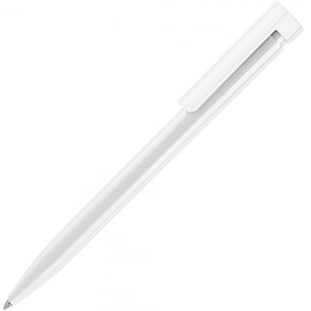 Ручка шариковая Liberty Polished, белая купить с нанесением логотипа оптом на заказ в интернет-магазине Санкт-Петербург