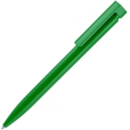 Ручка шариковая Liberty Polished, зеленая купить с нанесением логотипа оптом на заказ в интернет-магазине Санкт-Петербург