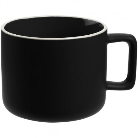 Чашка Fusion, черная купить с нанесением логотипа оптом на заказ в интернет-магазине Санкт-Петербург