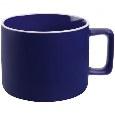 Чашка Fusion, синяя купить с нанесением логотипа оптом на заказ в интернет-магазине Санкт-Петербург